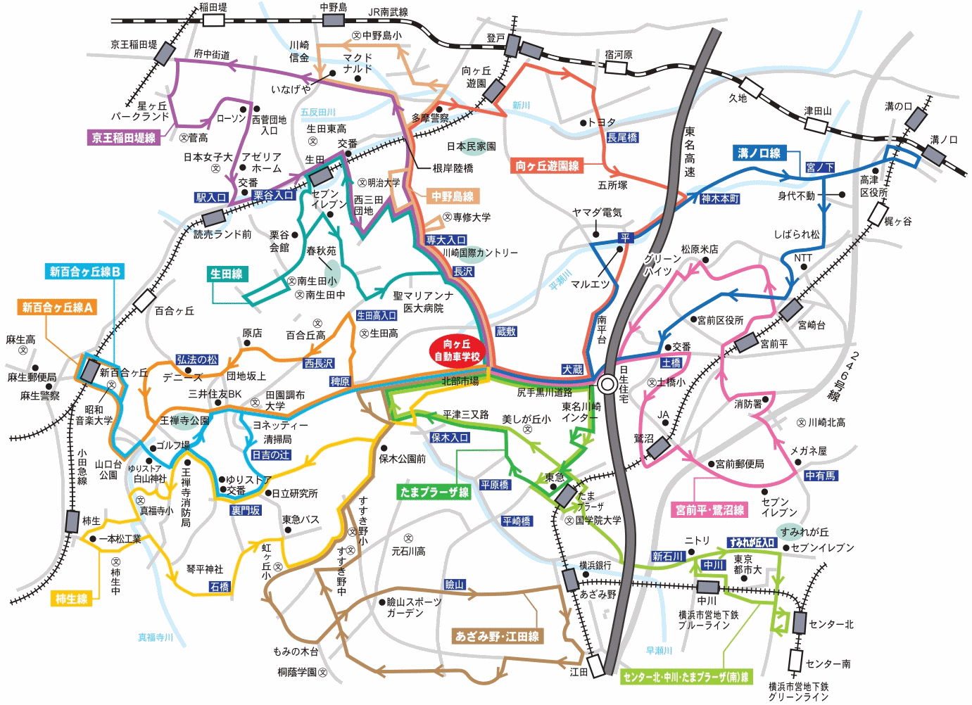 向ヶ丘自動車学校 地図